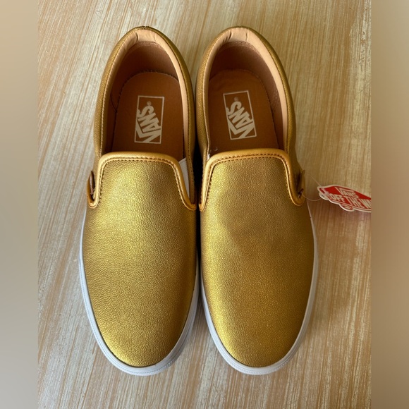 {Vans} NWT Classic Slip-on metallic bronze size 9.5M/11W - Picture 1 of 7